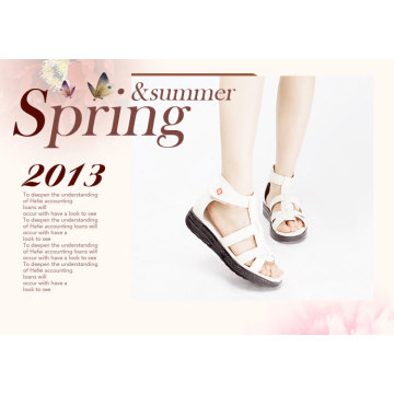 Natural comfort strip low heels fashion shoes sandals 2014